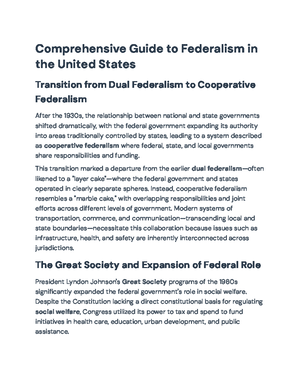 POL 101 Federalism: Evolution and Impact Since the 1930s - Studocu
