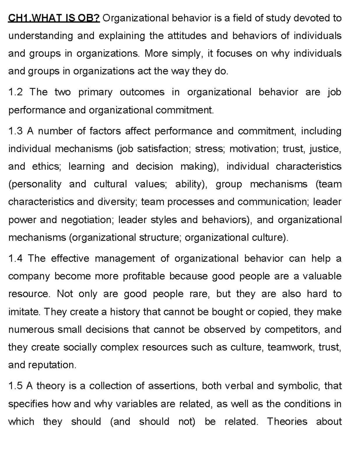 OB101: Introduction to Organizational Behavior - Key Concepts and ...