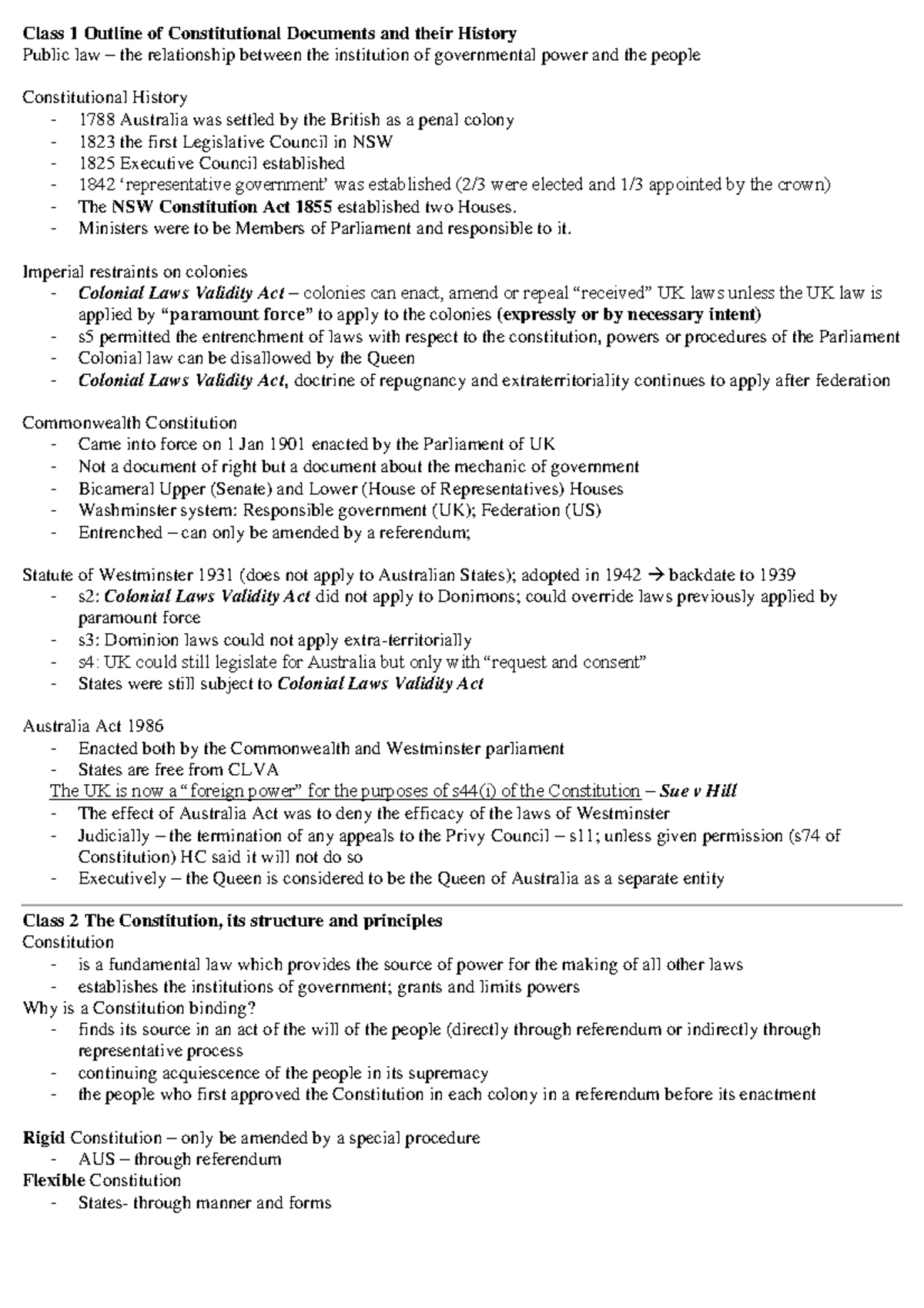 Notes - Warning: TT: undefined function: 32 Class 1 Outline of ...