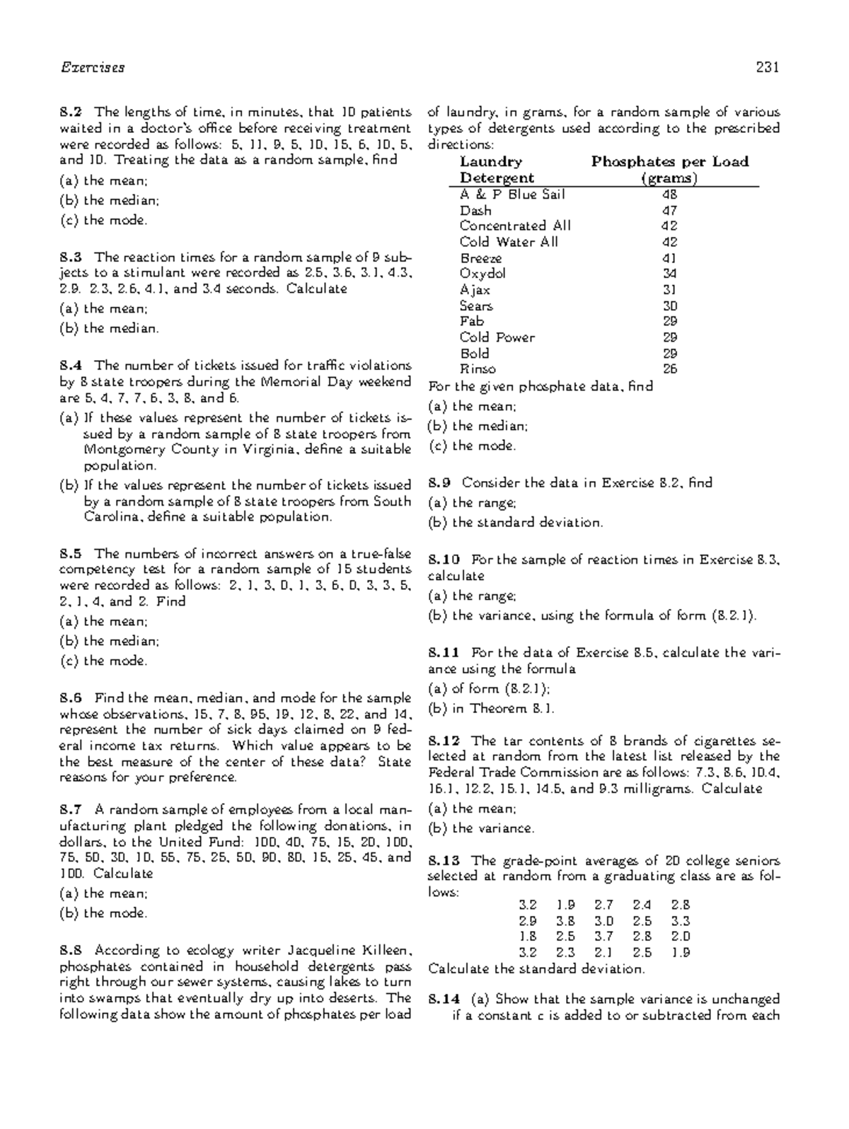 Exercises Ch 8 Fundamental Sampling Distributions Review Studocu