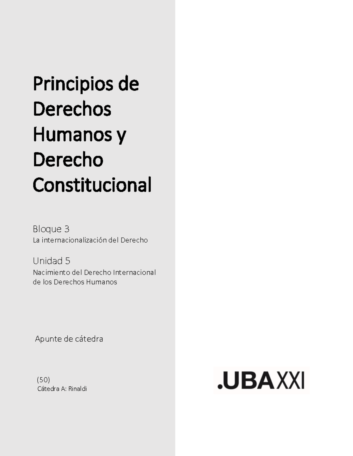 Principios de Derechos Humanos y Derecho Constitucional (50) - Unidad 5 ...