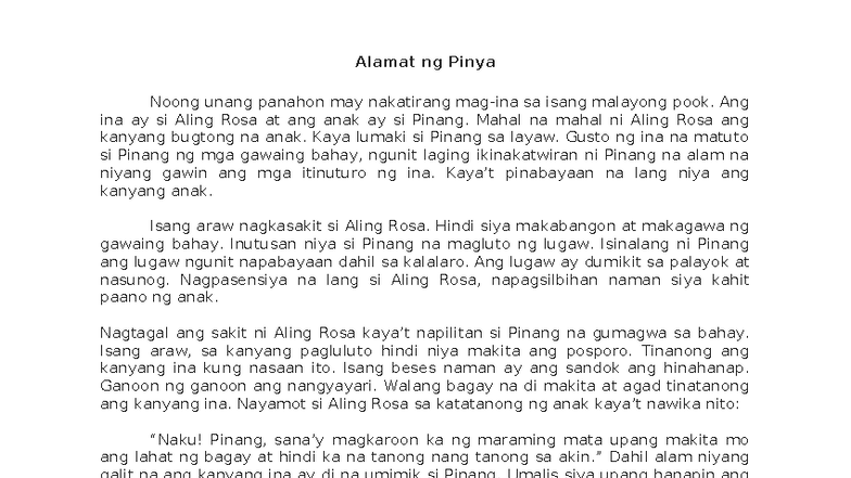 Alamat Halimbawa (Filipino 101) - Lecture and Review N…