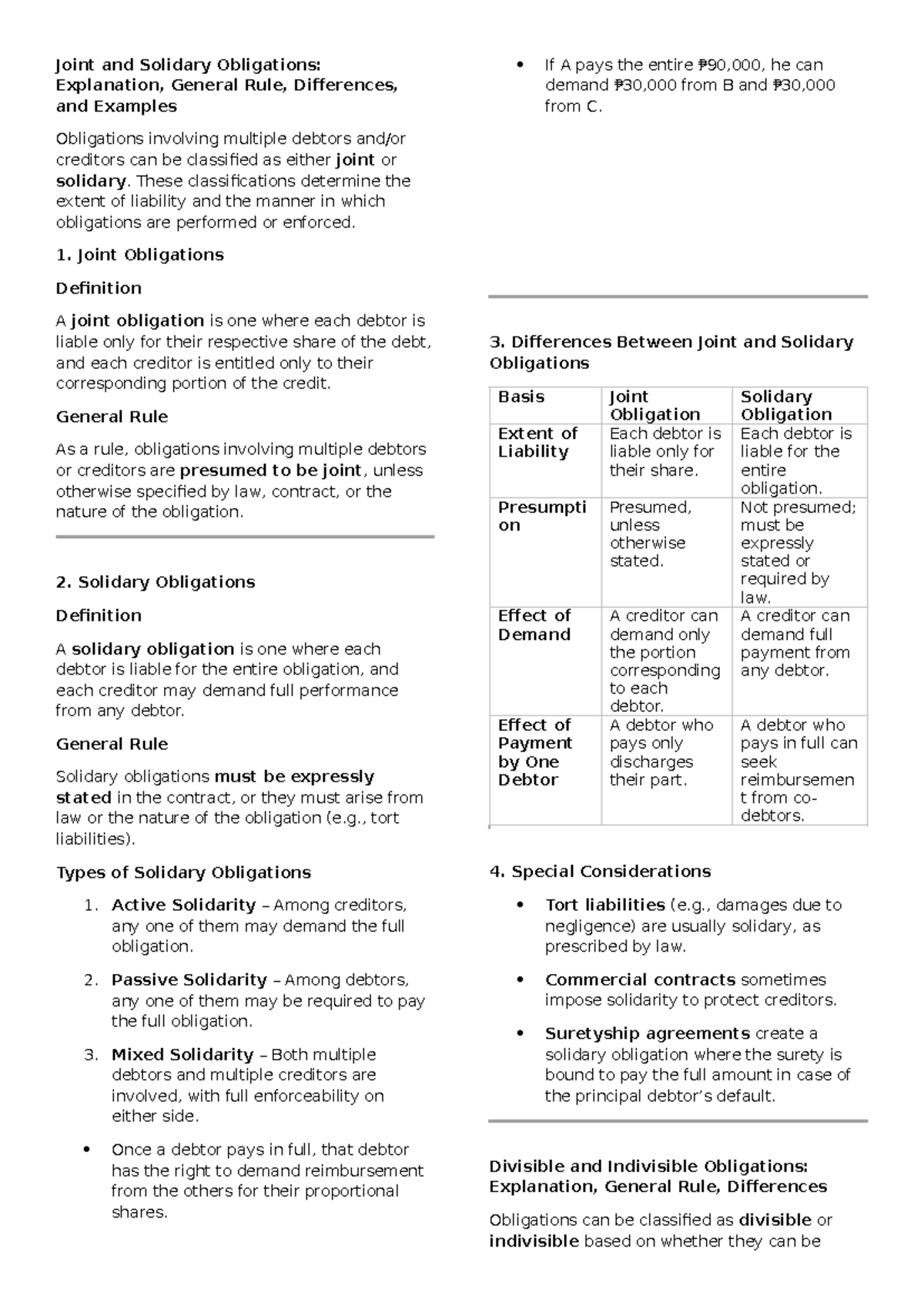 Joint and Solidary Obligations: Key Differences and Examples (Part II ...