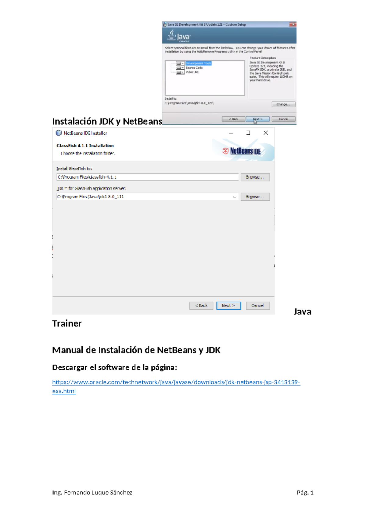 Guía de Instalación de NetBeans y JDK para Java (JAVA-101) - Studocu