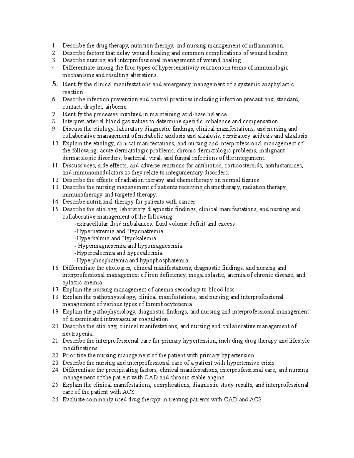 Med Surg 2023 Final Exam Study Guide: Key Topics and Strategies - Studocu
