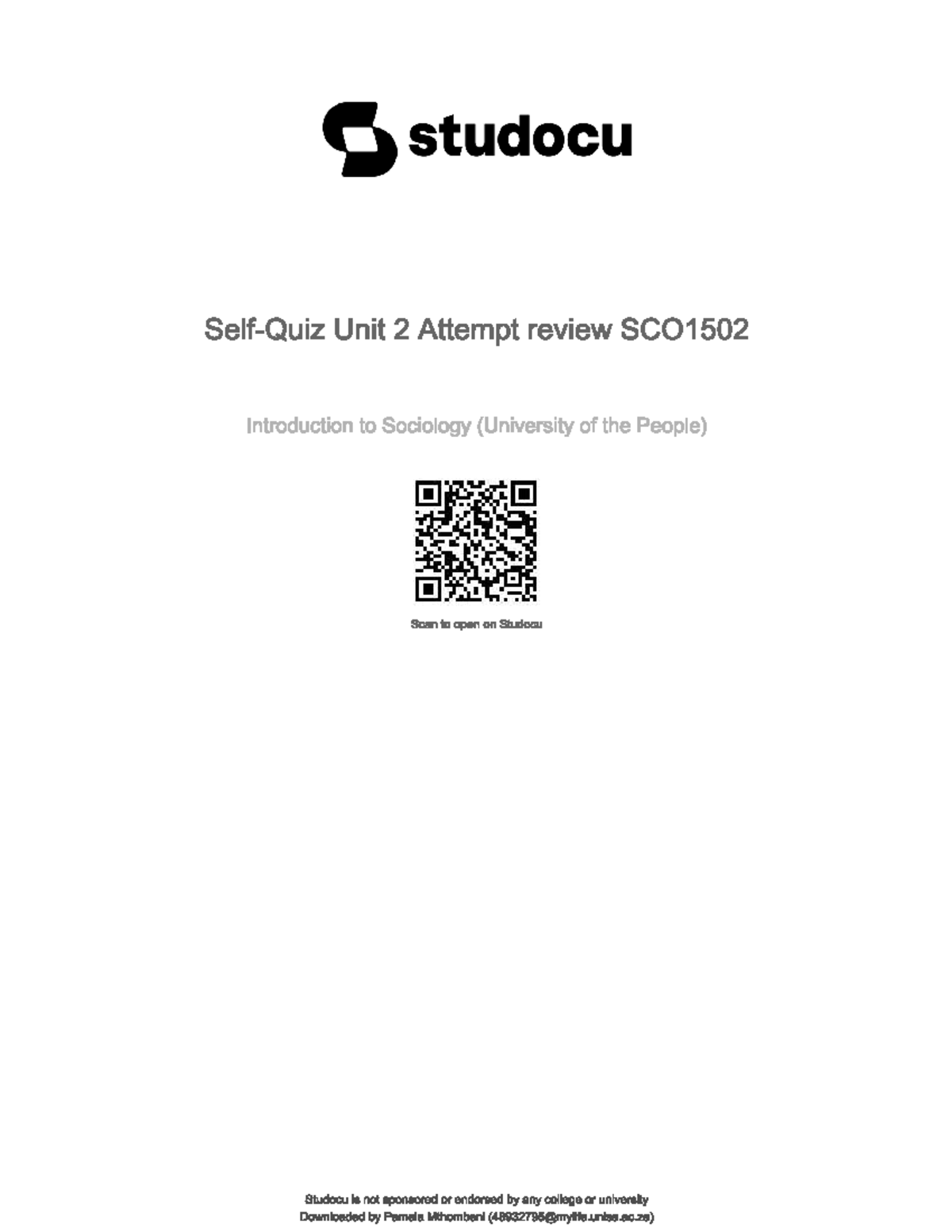 SOC 1502: Course Outline and Key Learning Objectives - Studocu