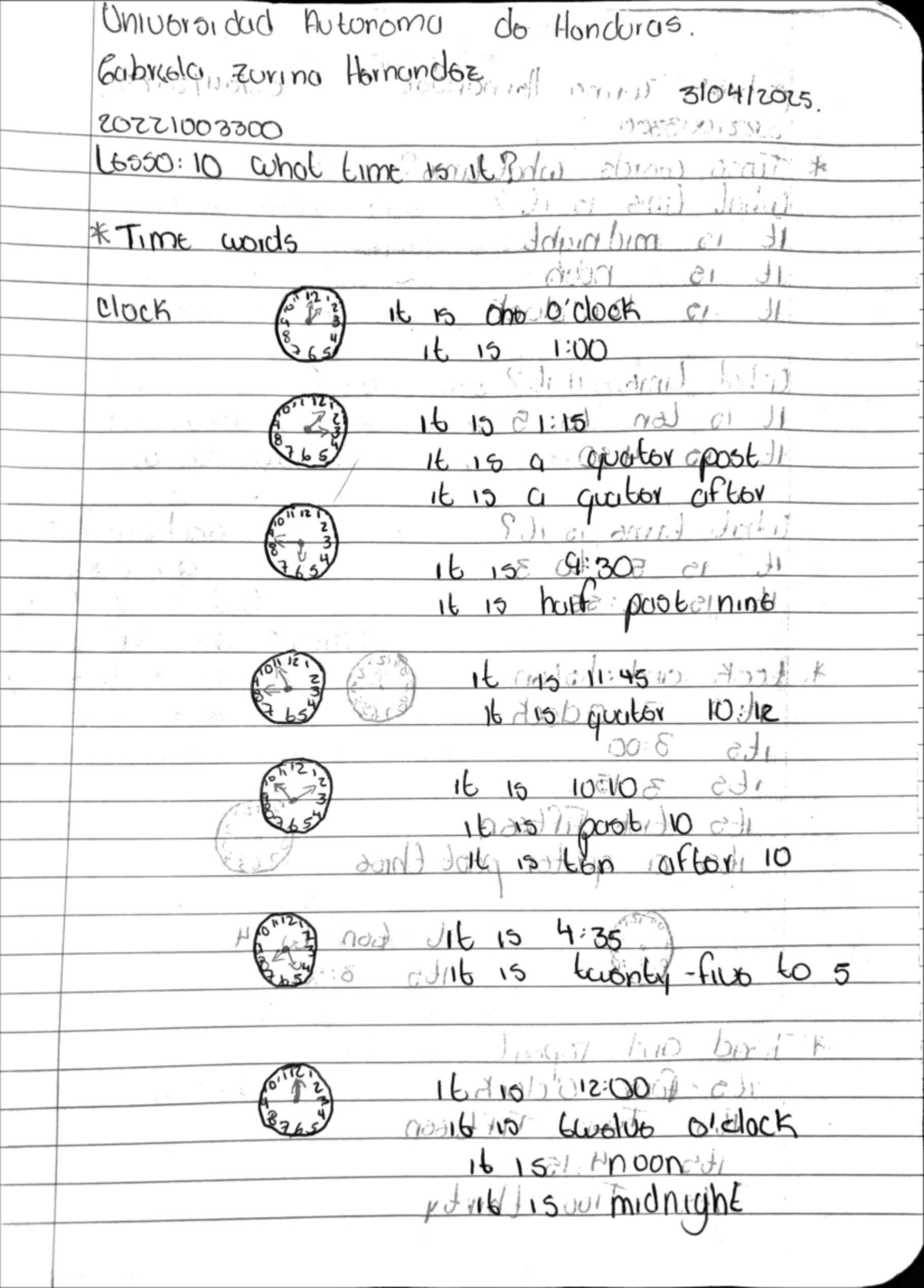 U3T2a37 Lesson 10: Understanding Time Words and Daily Routines - Studocu