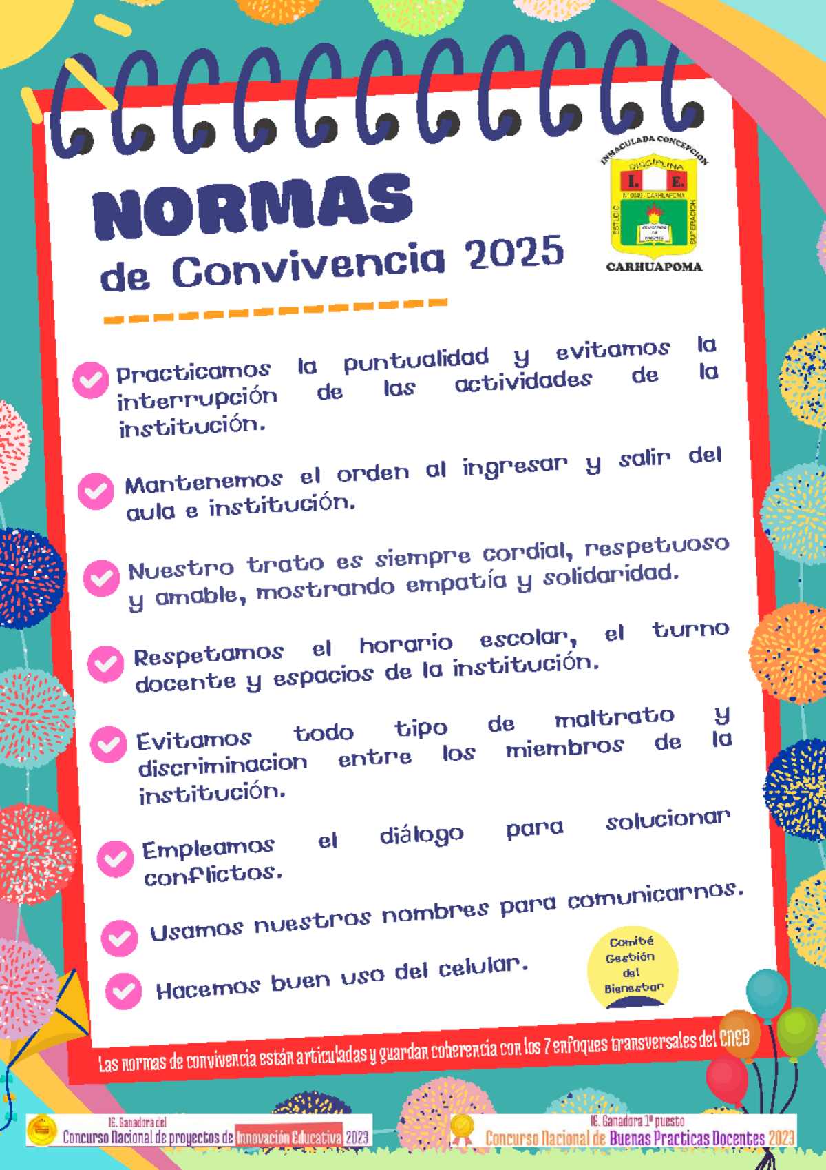 Normas 2025 - PARA REDUCIR LA VIOLENCIA EN EL AULA - de Convivencia ...