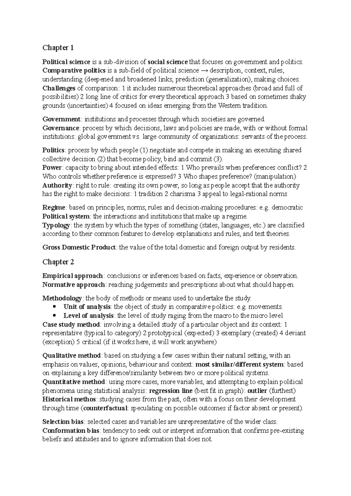 Political Science Summary (PS101): Key Concepts and Theories Explained ...
