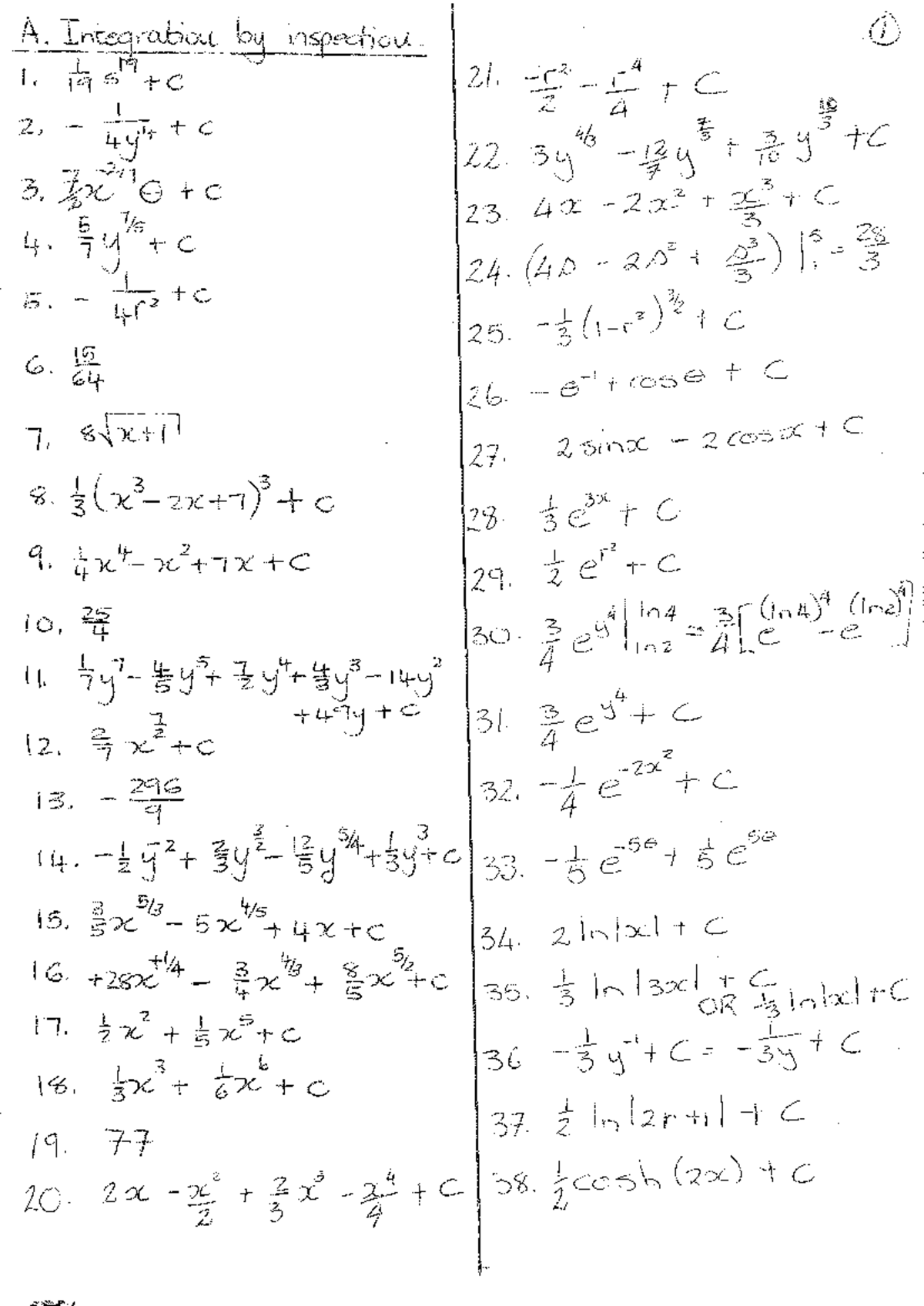 Mastering Integration Techniques: Exercises & Answers (Course Code: TC ...