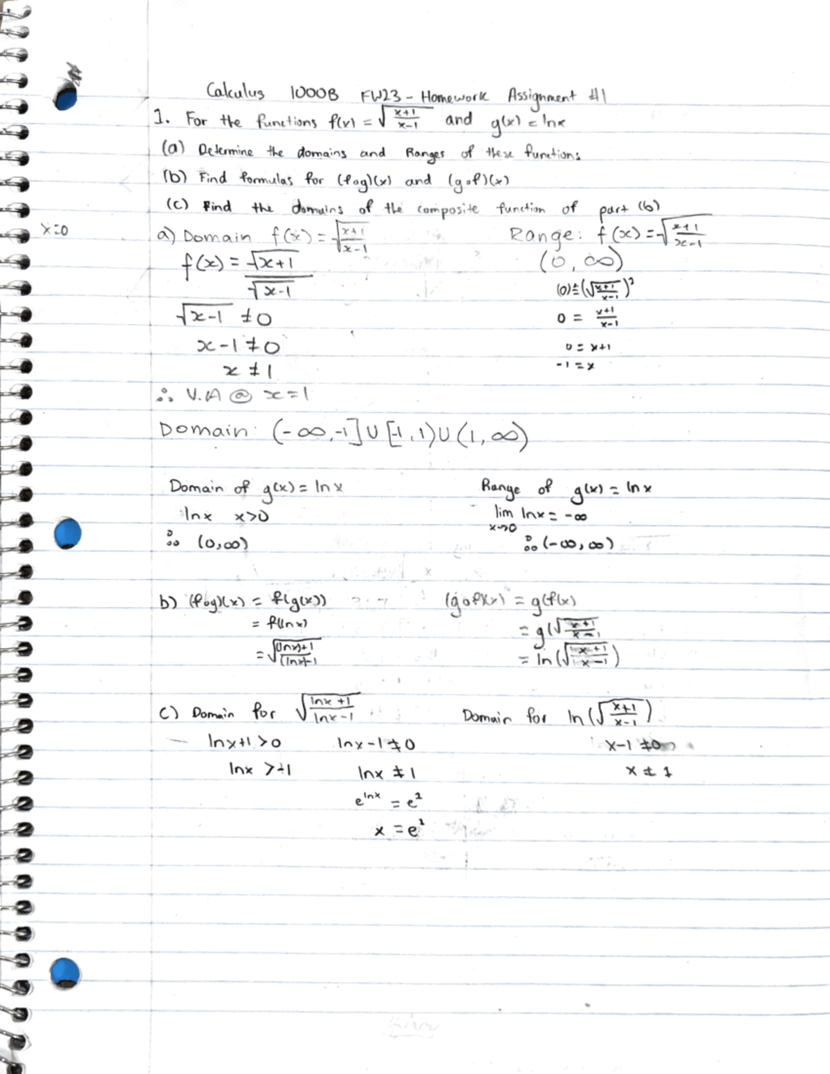 Assignment 1 Feb 7, 2024 at 9 07 14 PM - Calculus Homework Assignment 1 ...