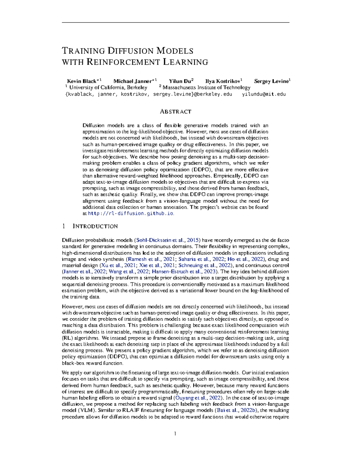 Training Diffusion Models via Reinforcement Learning Techniques - Studocu