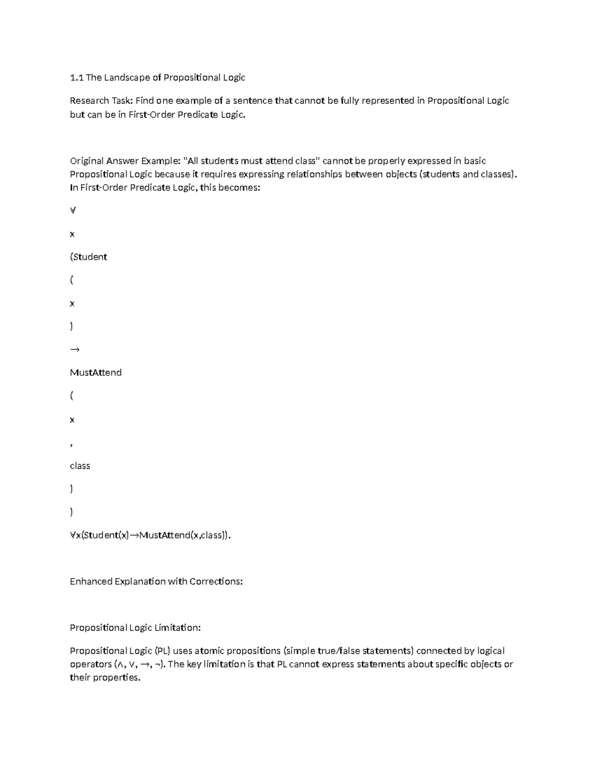 Understanding Propositional vs Predicate Logic: Assignment 2 - Studocu