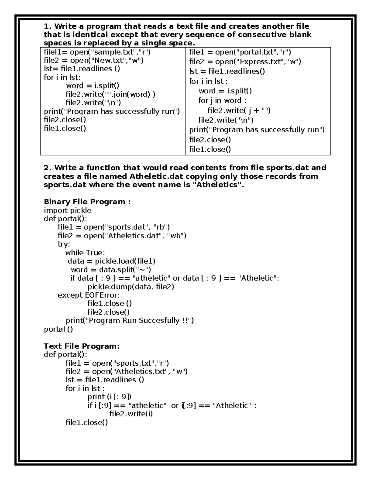 File Handling Programs in Python: Key Implementations and Examples ...