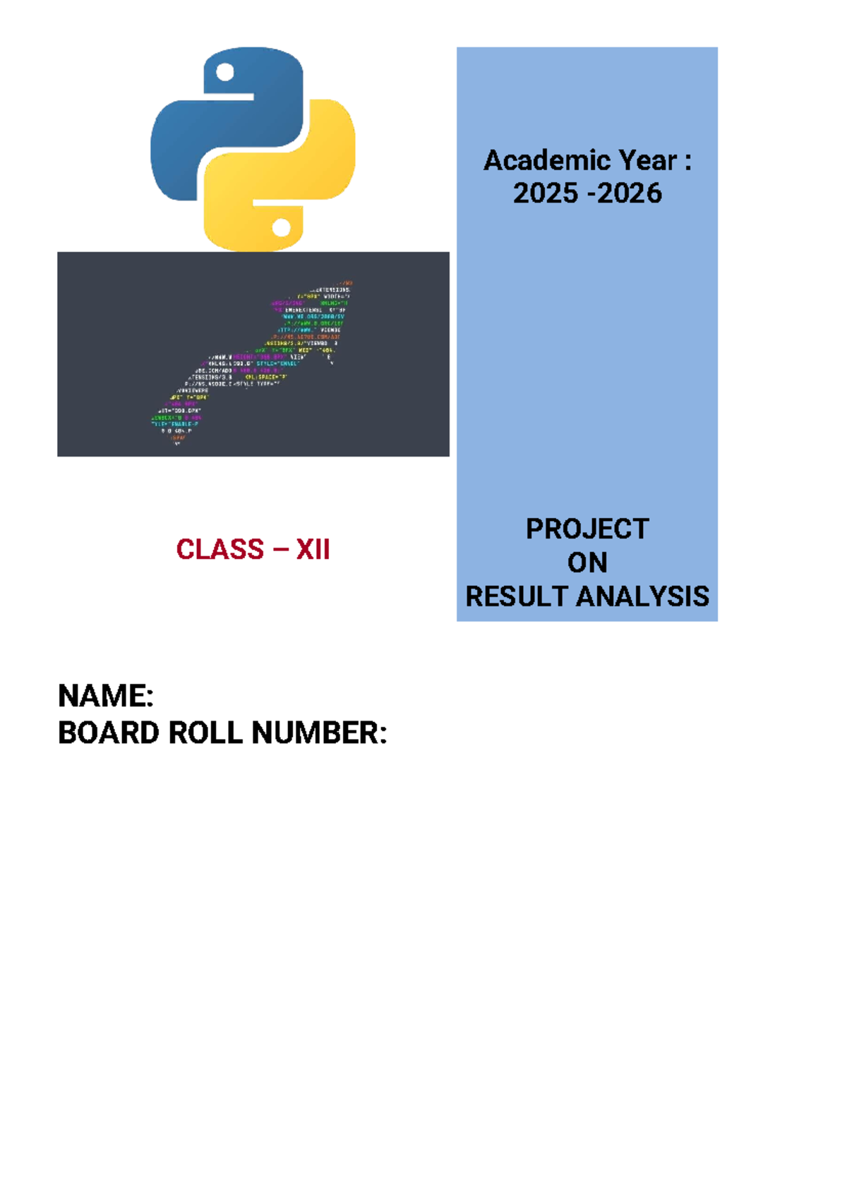 Class XII AISSCE Project: Student Performance Analysis - Studocu