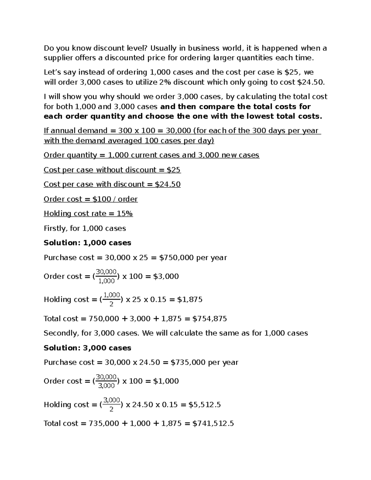 Understanding Discount Levels in Inventory Management - Studocu