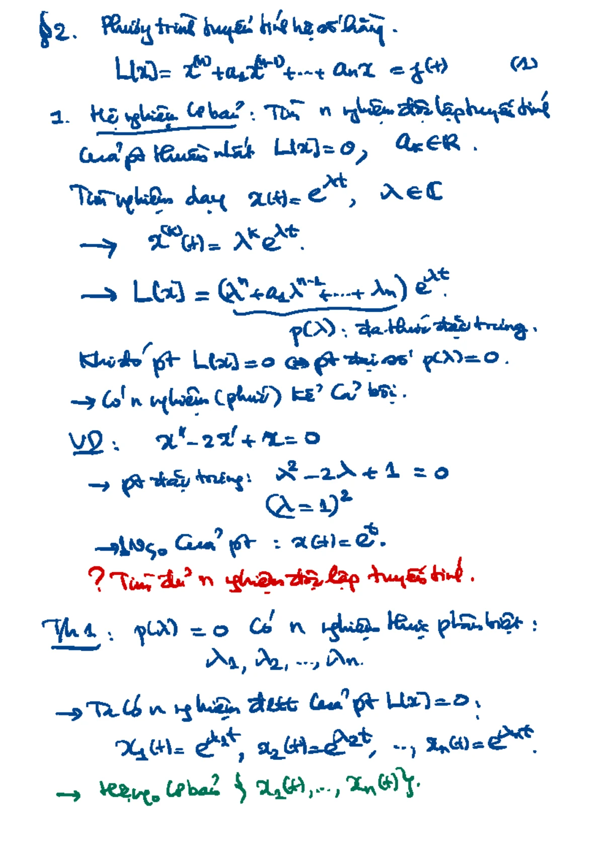 Ode5 - Nhập Môn Phương Trình Vi Phân VB2 - SPTH Notes - Studocu