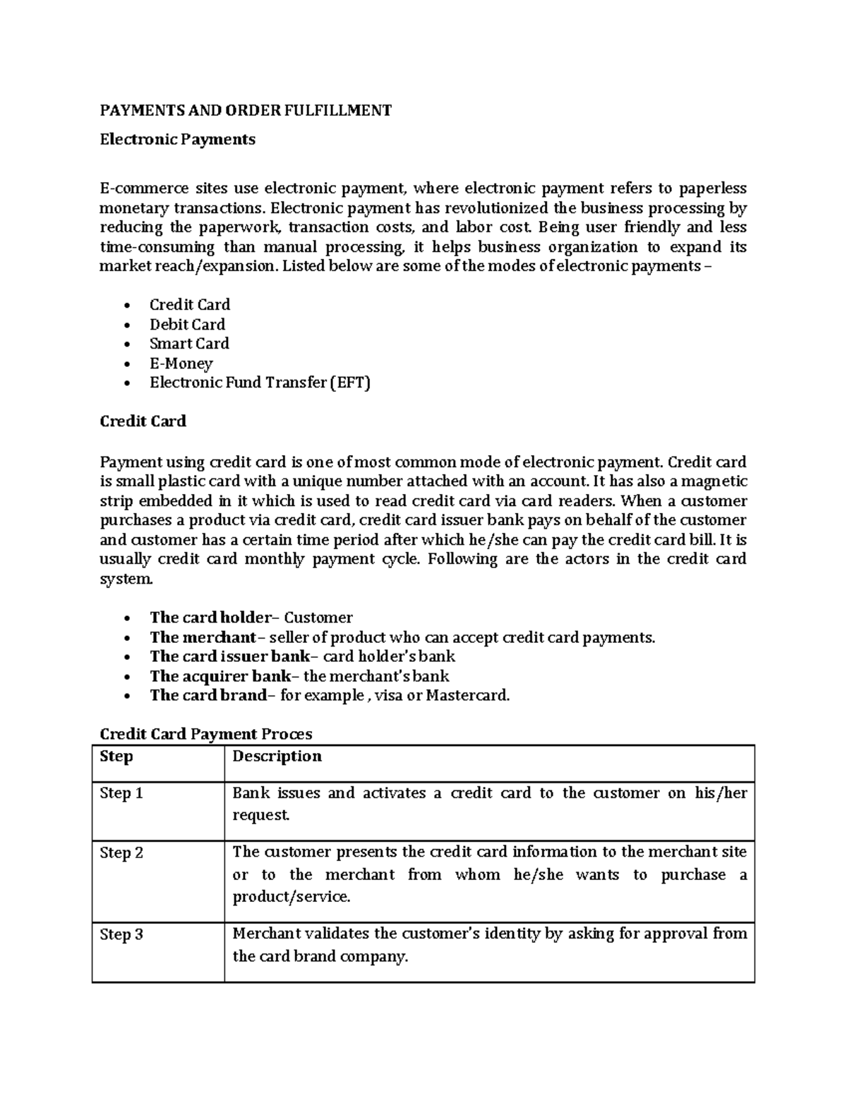 BIT 4204 Chapter 6: E-Commerce Payment Systems Overview - Studocu