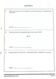 Math Paper SEA 2024 - Mathematics Questions and Answers