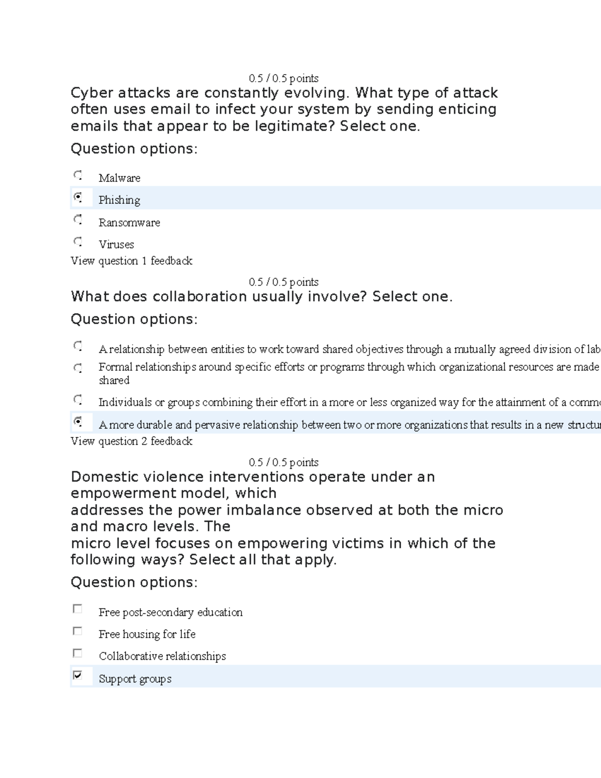 Mod 2 Practice Quiz: Understanding Cyber Attacks and Social Theories ...