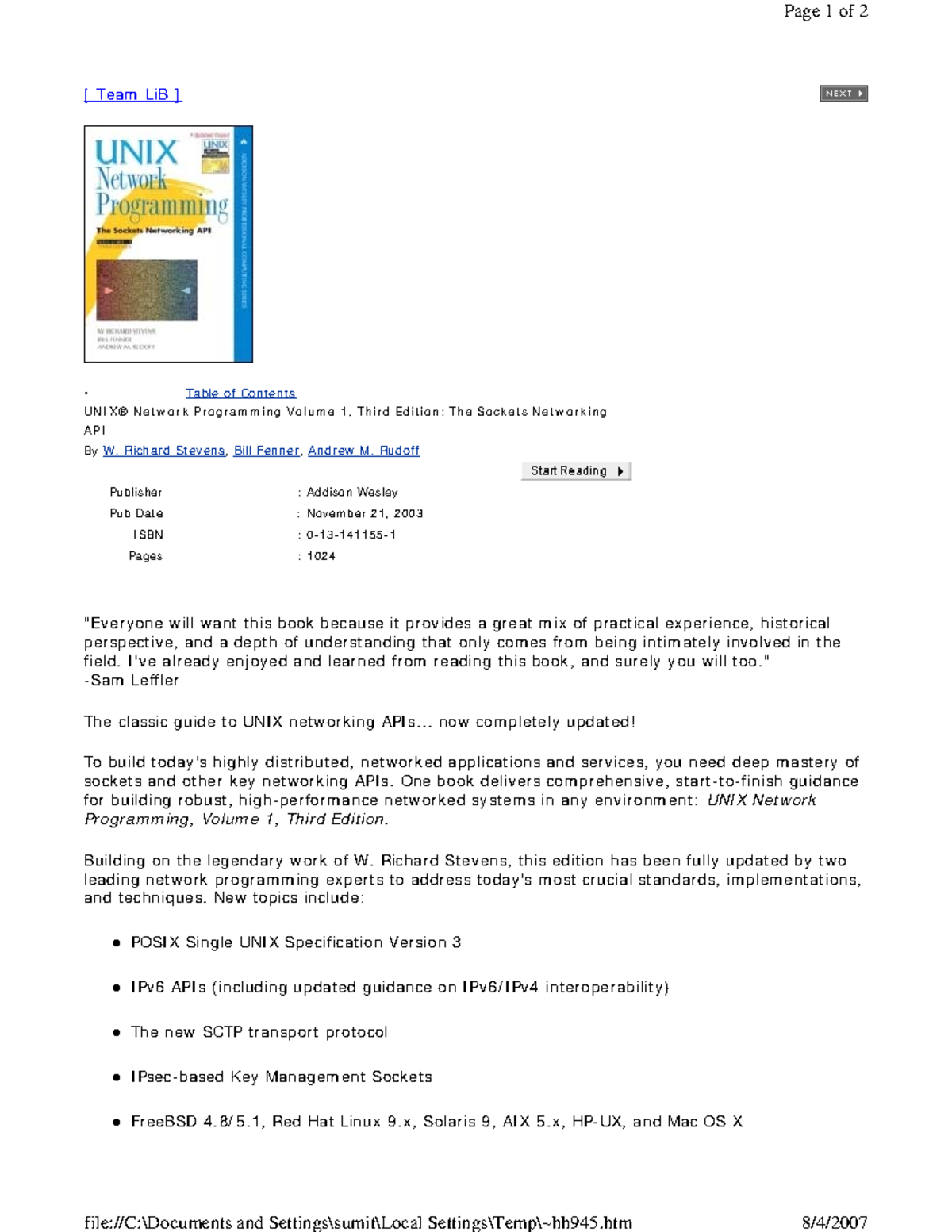 UNIX Network Programming (Course Code: CS101) - Comprehensive Guide ...