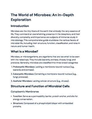 Microbiology Insights: Structure, Function, and Ecological Roles ...