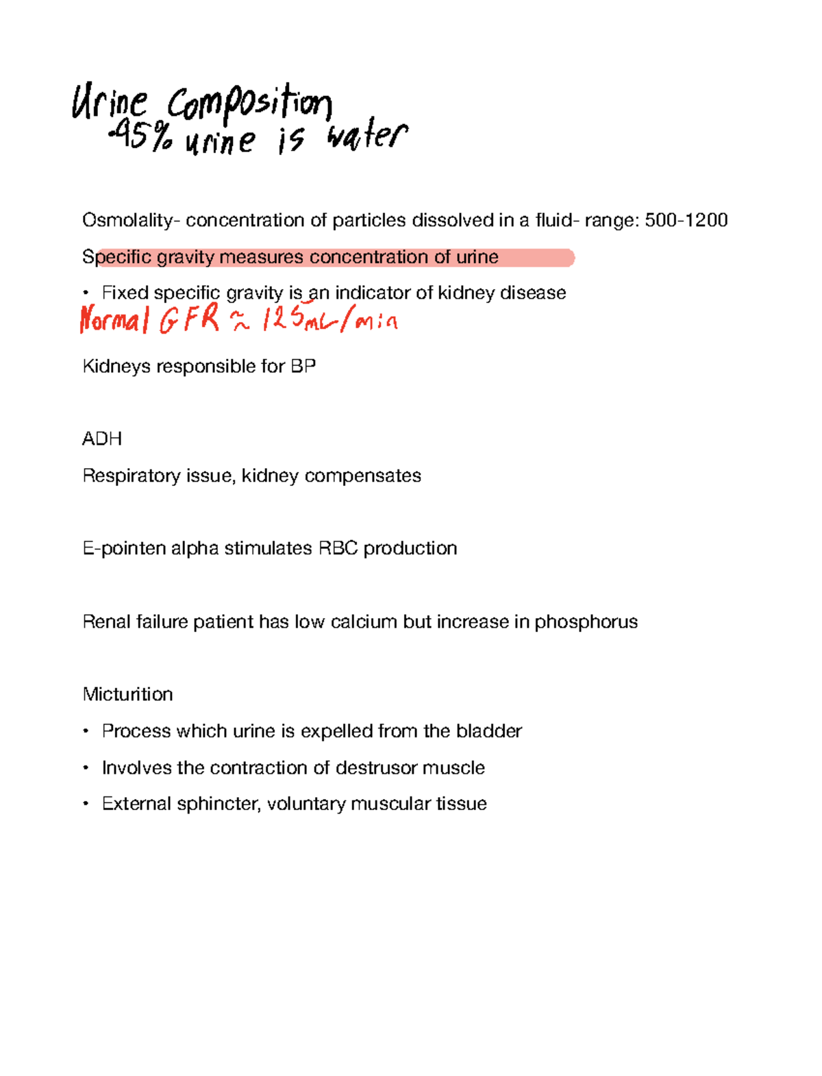 Chapter 61 and 62: Renal Function and Disorders Overview - Studocu