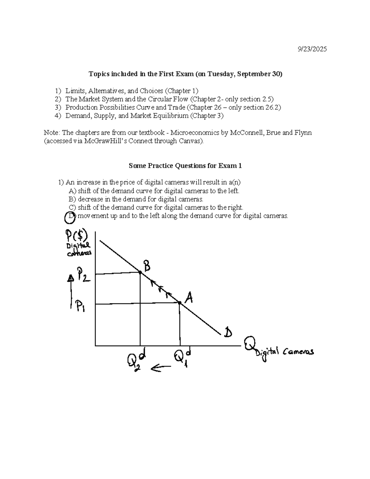 Microeconomics 101: First Exam Study Guide & Practice Questions - Studocu
