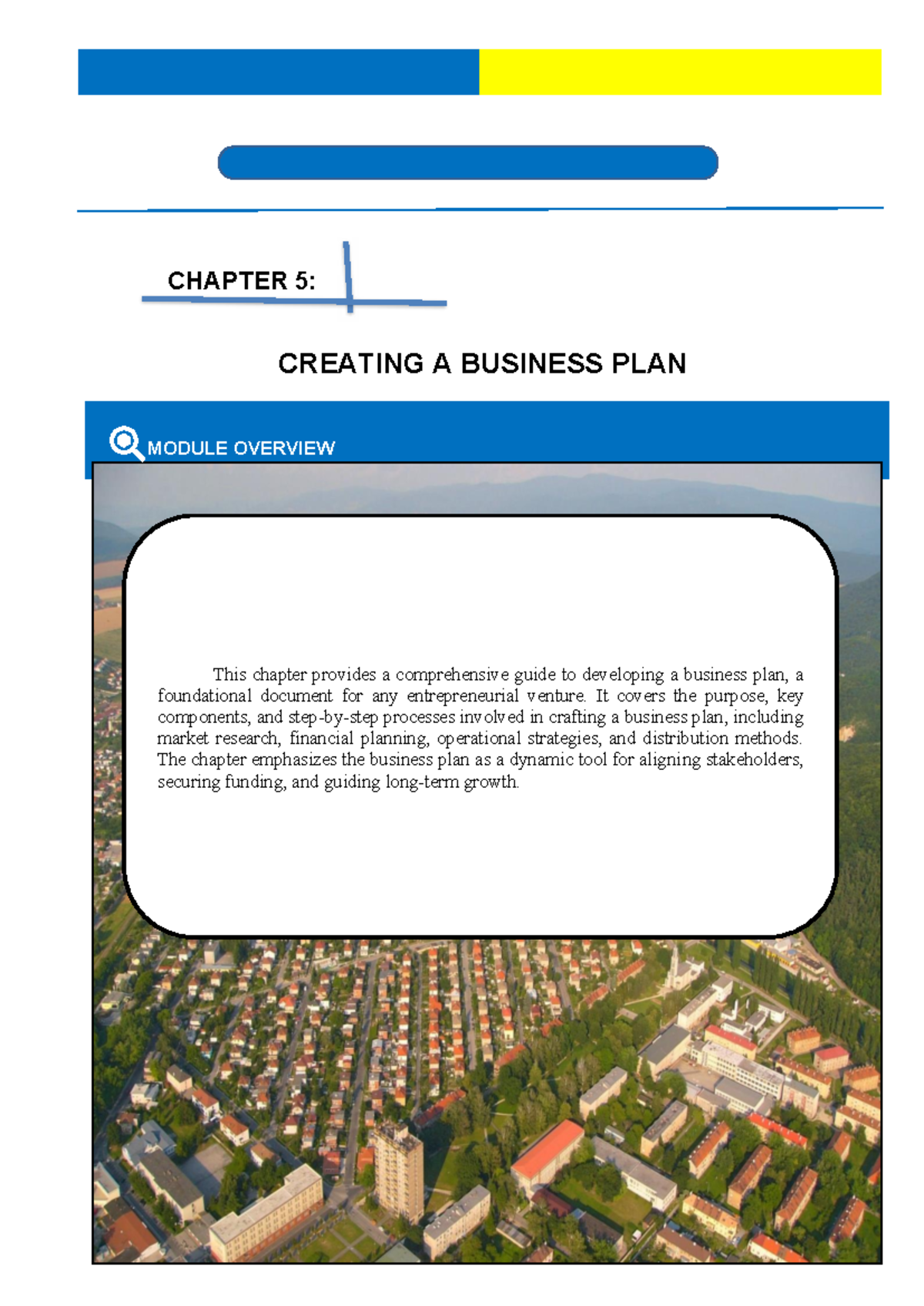 Study Guide IC 2: Entrepreneurship Module 5 - Creating a Business Plan ...