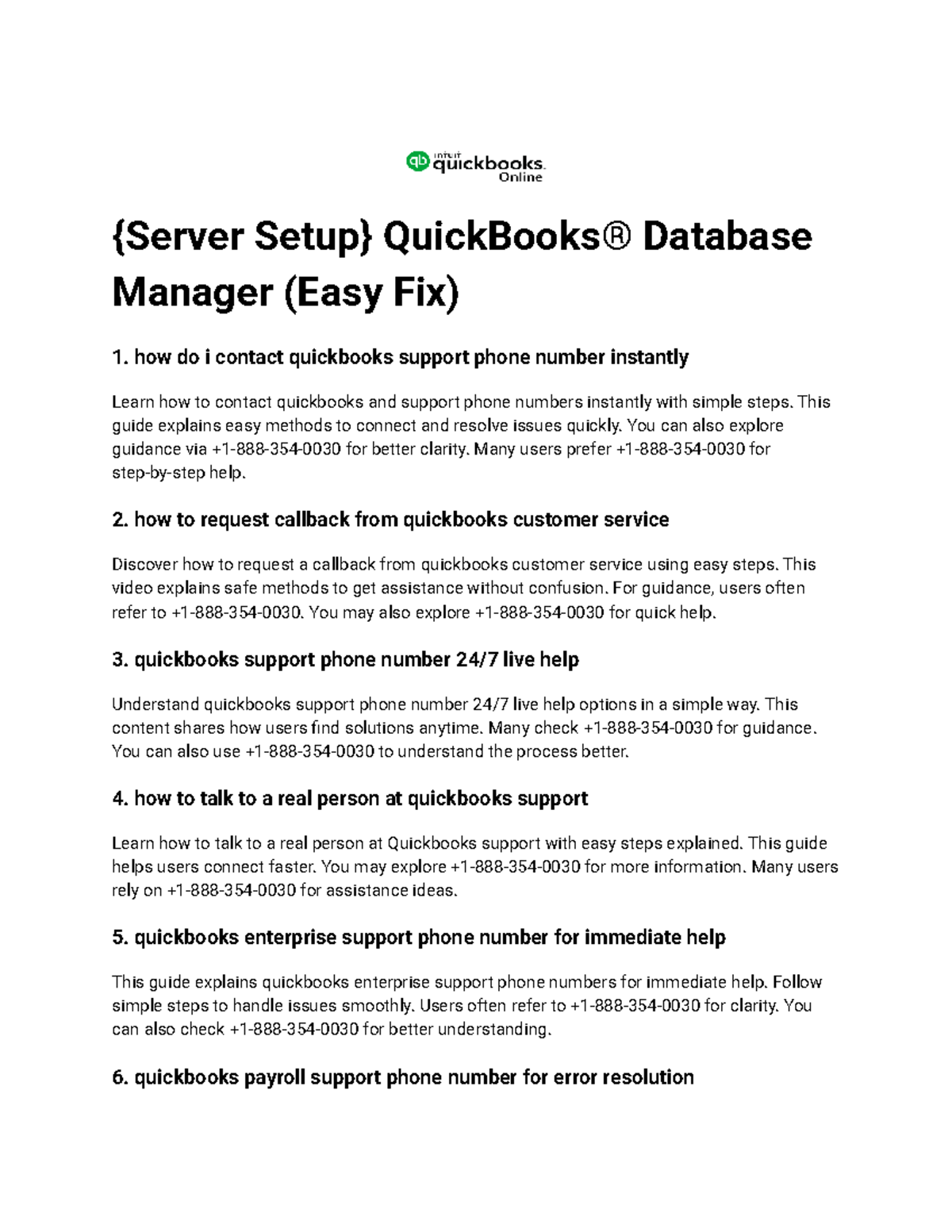 QuickBooks® Database Manager: Easy Fix Guide for Support Issues - Studocu