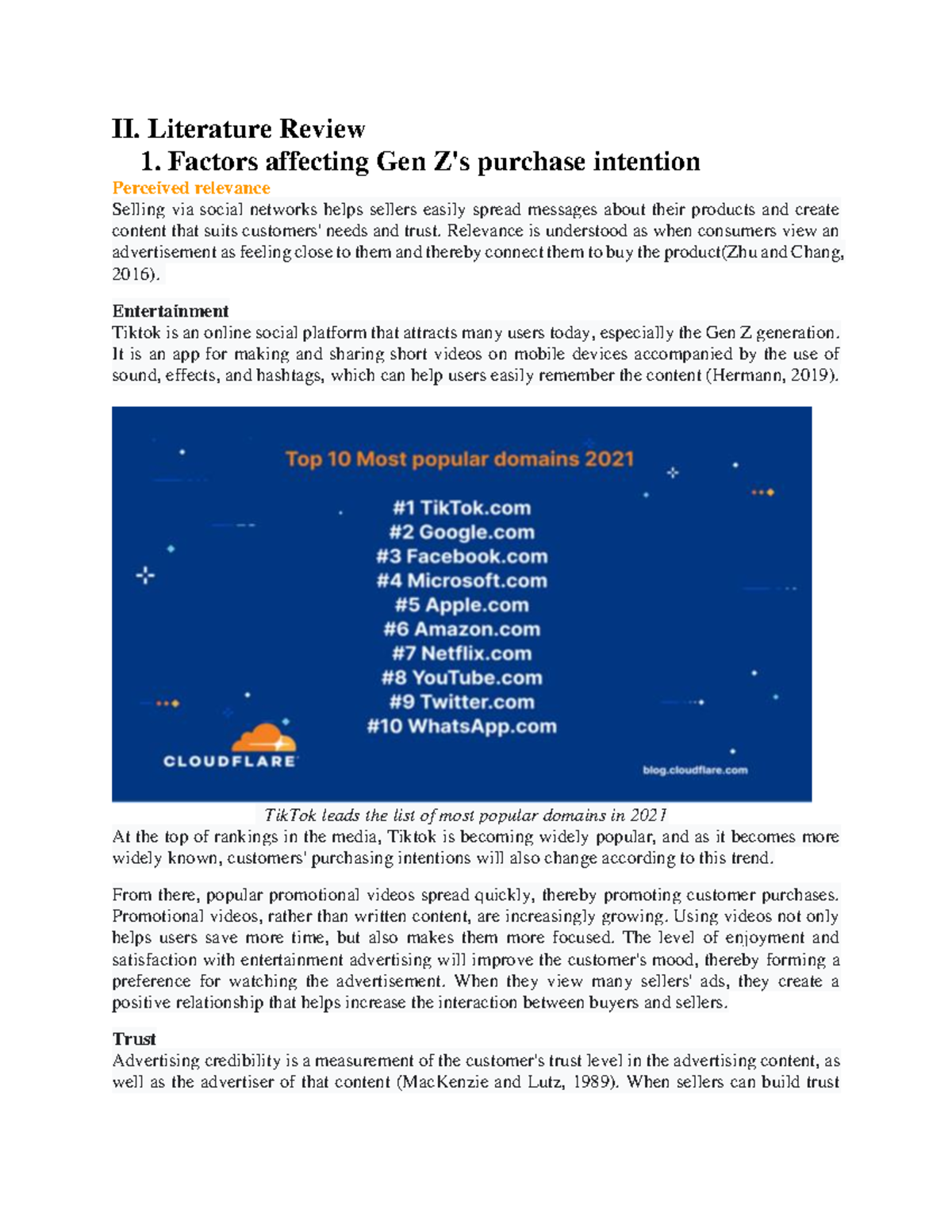 MKT301: Factors Influencing Gen Z's Purchase Intentions on TikTok - Studocu