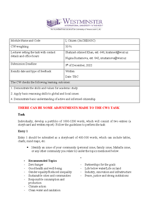 DPI CW1 2022-2023 Description and Assessment Criteria (1) - Module Name ...