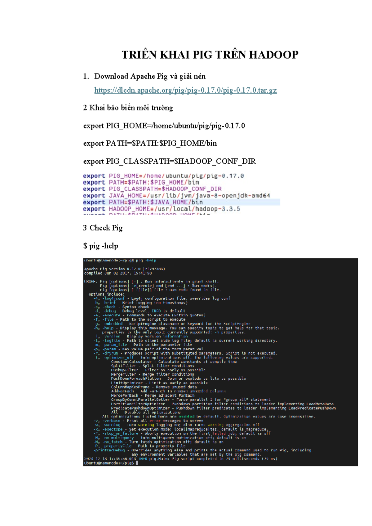 Triên KHAI PIG TRÊN Hadoop - TRIÊN KHAI PIG TRÊN HADOOP Download Apache ...