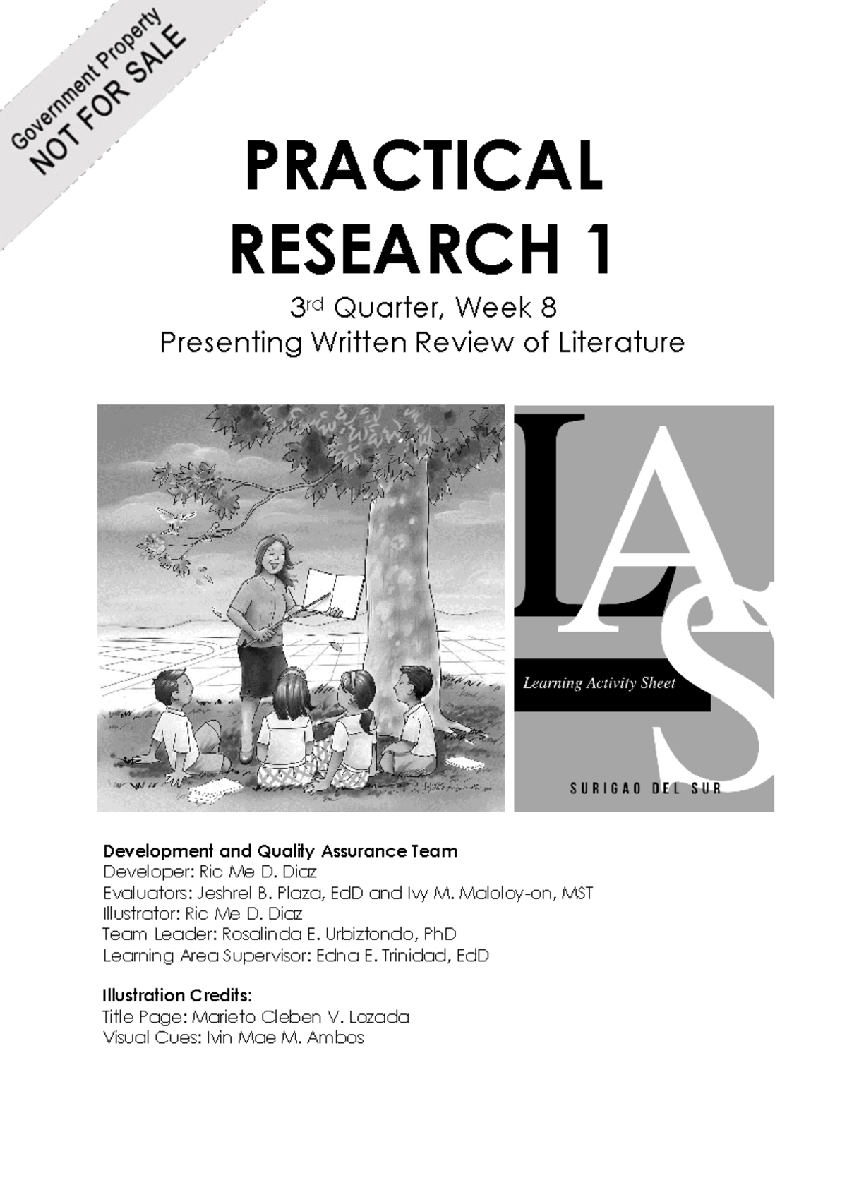 Practical Research 1 Q3 W8: Writing a Literature Review Guide - Studocu