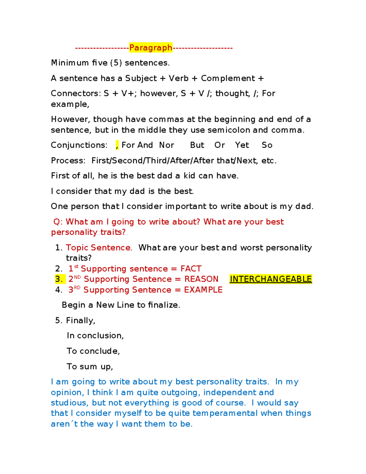 Modifiers and Preposition Lists for English Grammar (ENG101) - Studocu