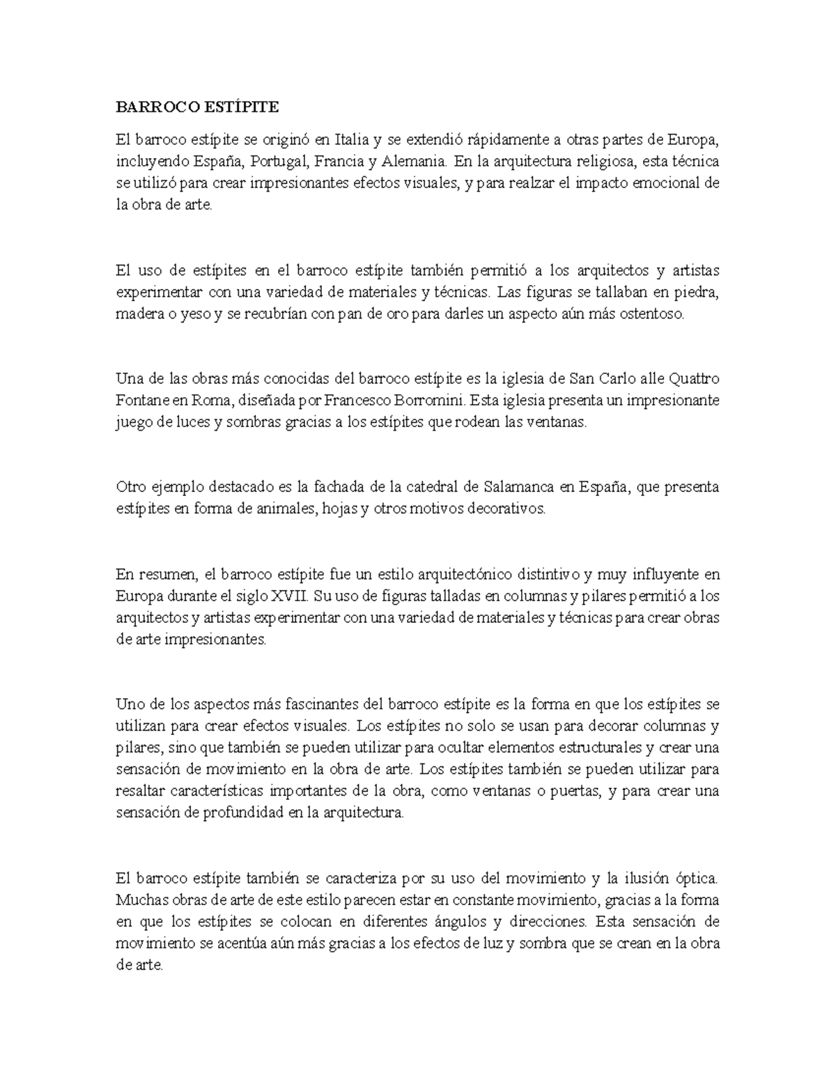 Análisis del Barroco Estípite y Barroco Ultrapurista: Estudios ...