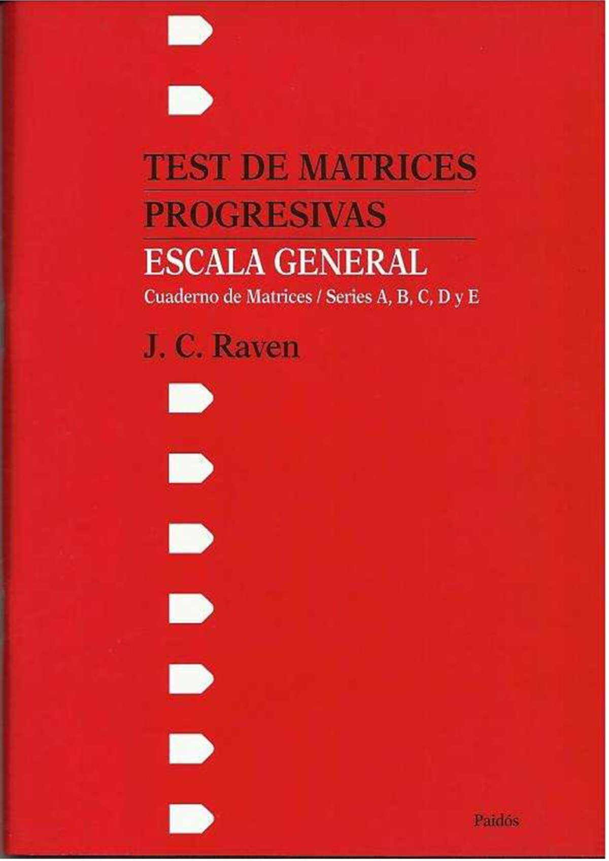 Manual del Test de Matrices Progresivas de Raven 1-1 - Studocu