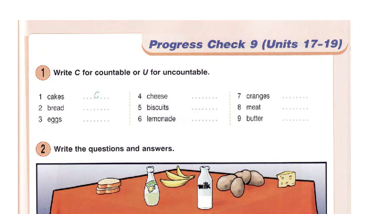 Progress Check 9: Countable & Uncountable Nouns Exercises - Studocu