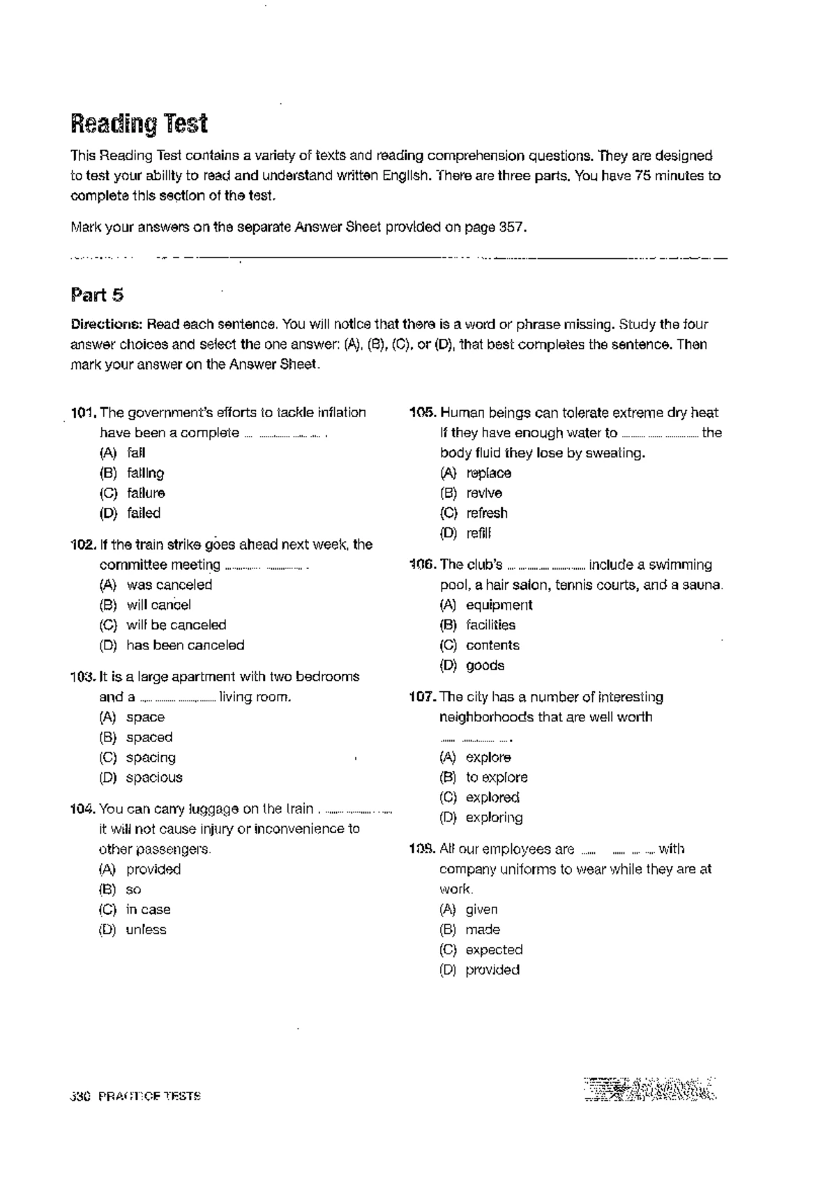 09 - TOEIC Listening Part 2: Questions and Responses Guide - Studocu