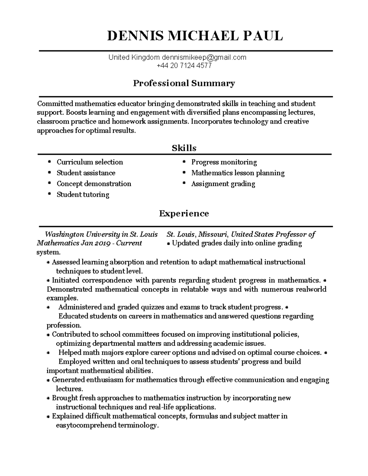 Mathematics Education Summary - Notes on Teaching Practices and Skills ...