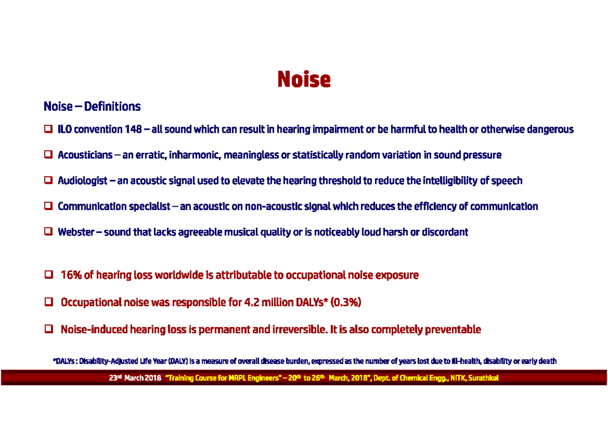 Unit V - Noise Pollution: Definitions, Characteristics, and Control ...