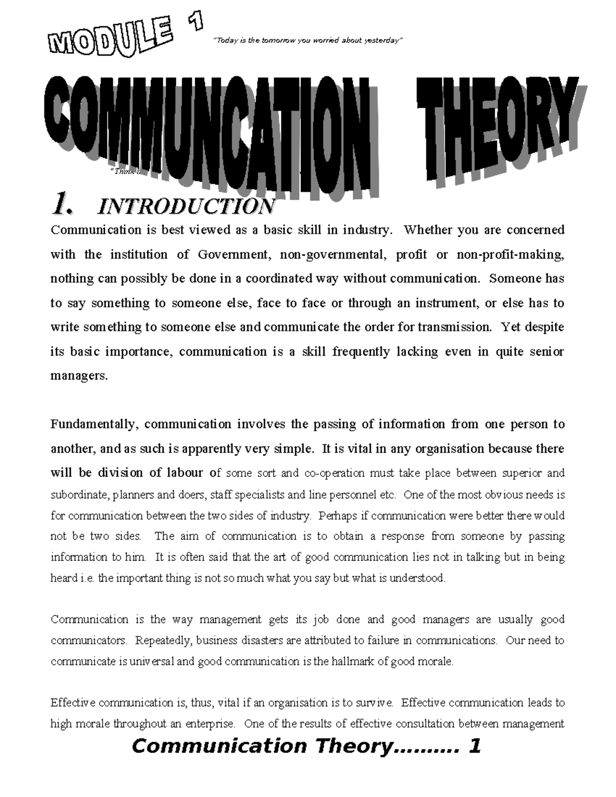 Communication Module 1: Understanding Effective Communication Skills ...