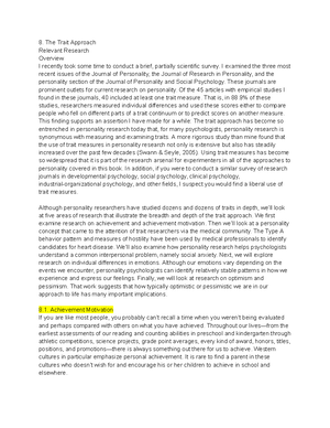 Trait Approach Theory: Overview, Application, and Assessment (PSY 101 ...