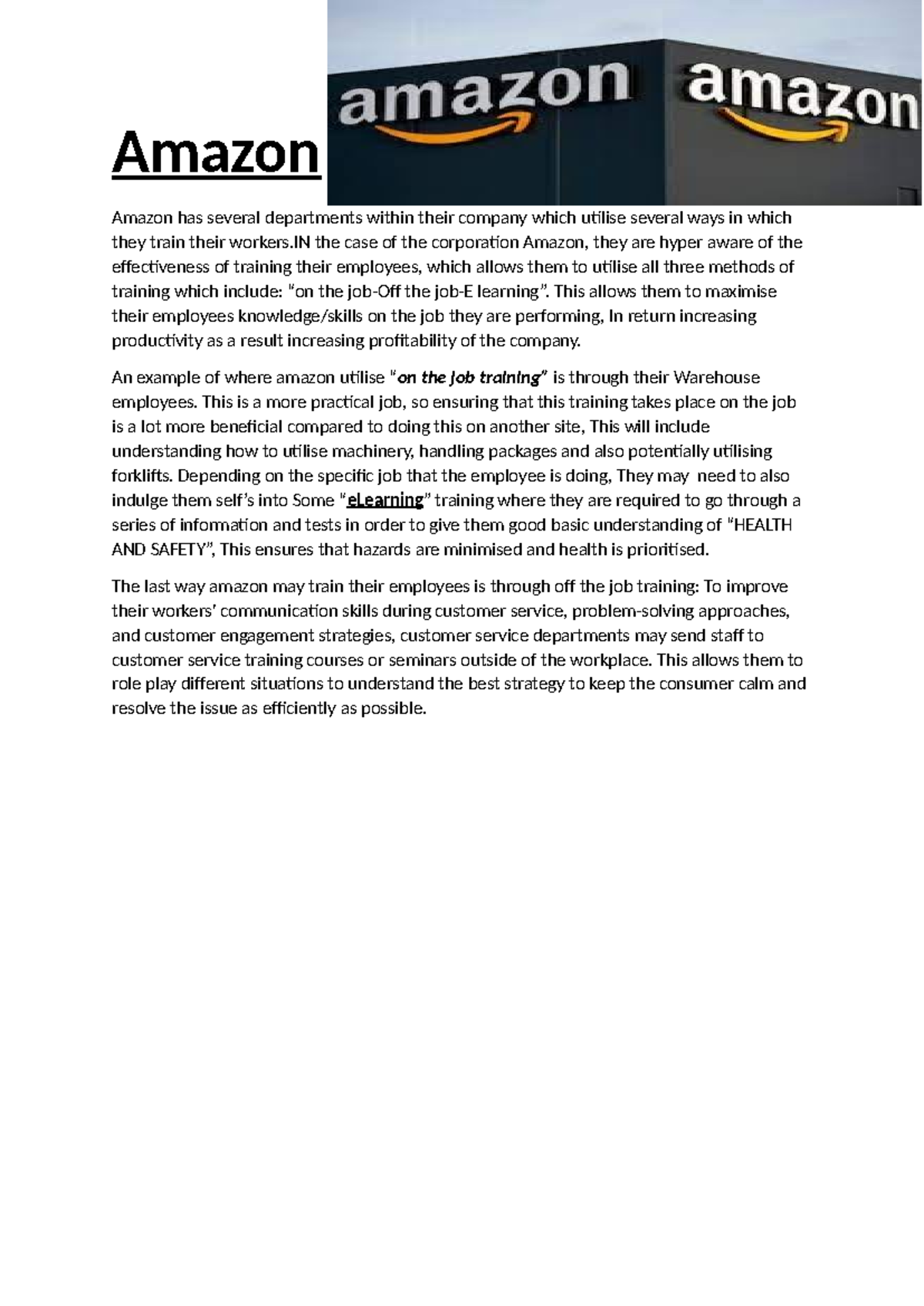 Amazon Employee Training Methods: On-The-Job, Off-The-Job & E-Learning ...
