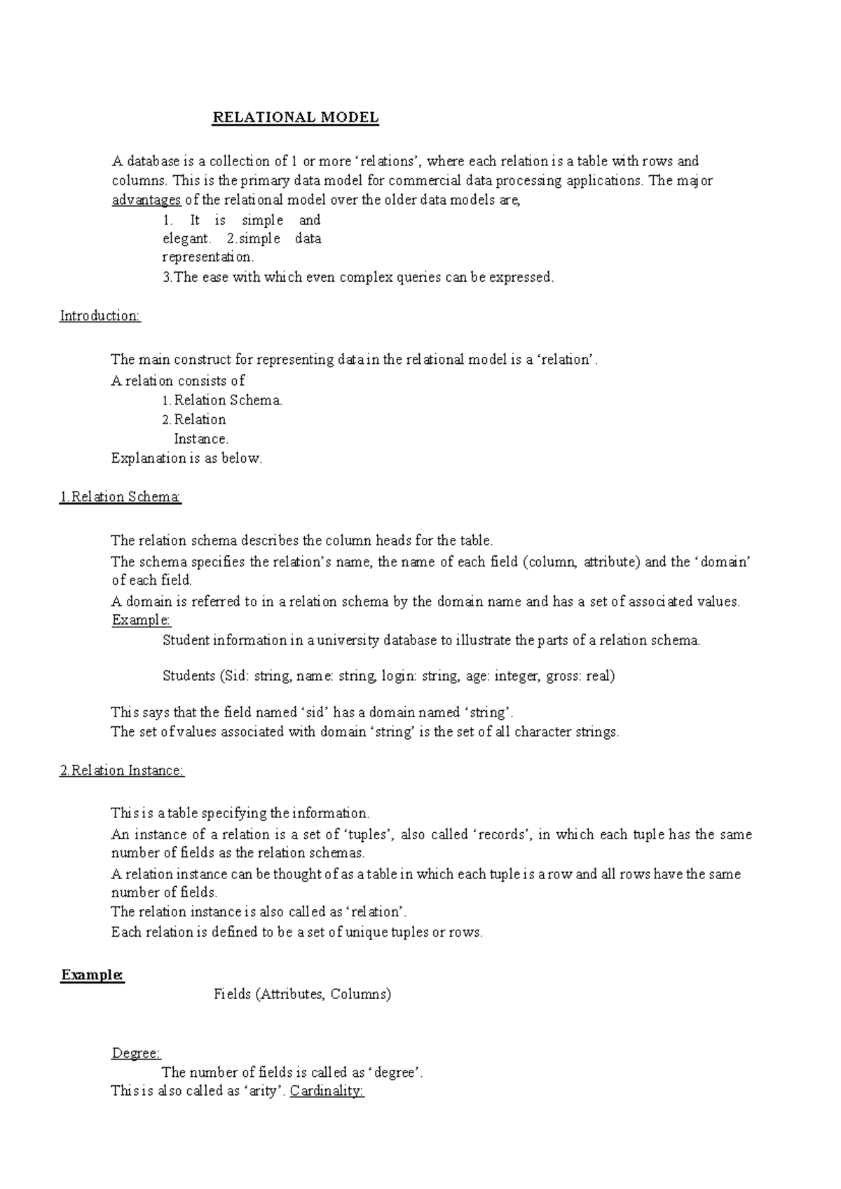 DBMS 1 - Best Lecture notes on Data Base Management System1 ...
