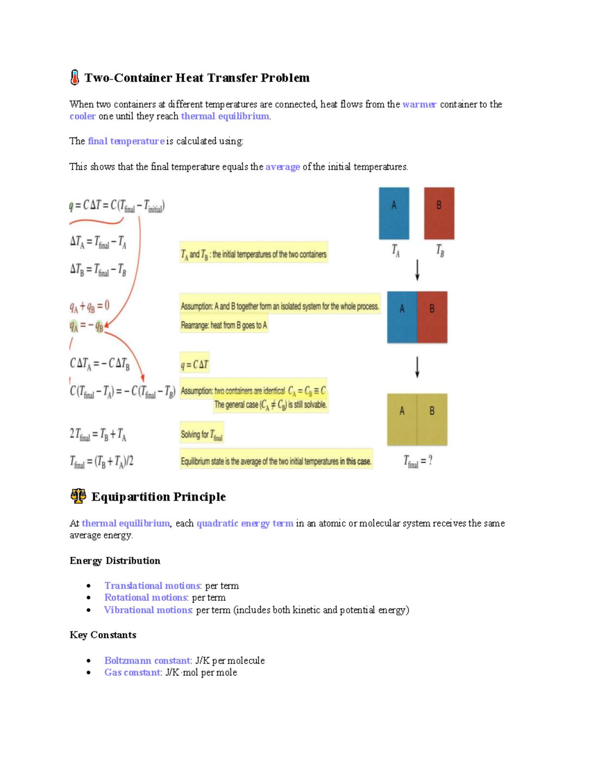 CEM 383 Unit 1 Exam Review: Heat Transfer & Thermodynamics Concepts ...