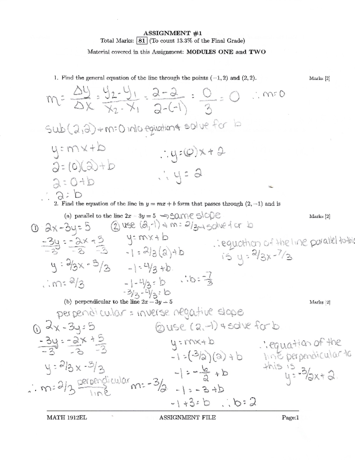 MATH1912 Assignment 1 Guidelines and Requirements - Studocu