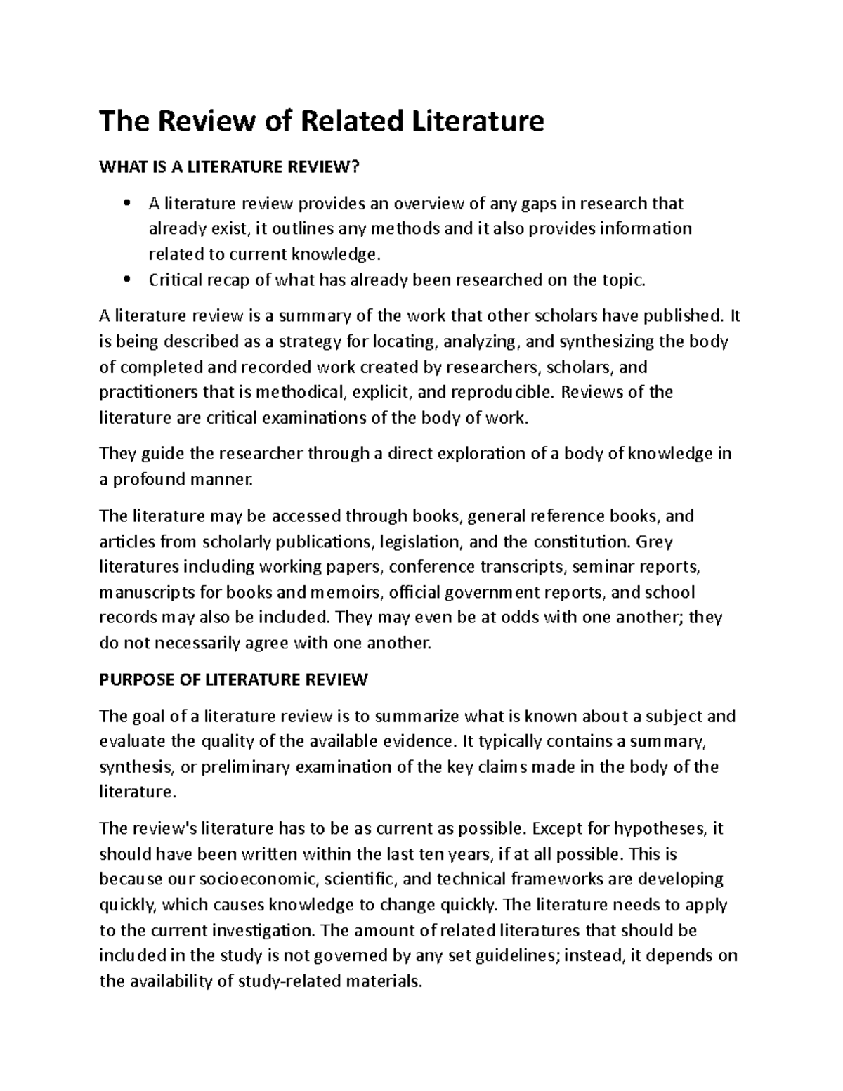 Literature Review Guide: Key Concepts and Best Practices - Studocu