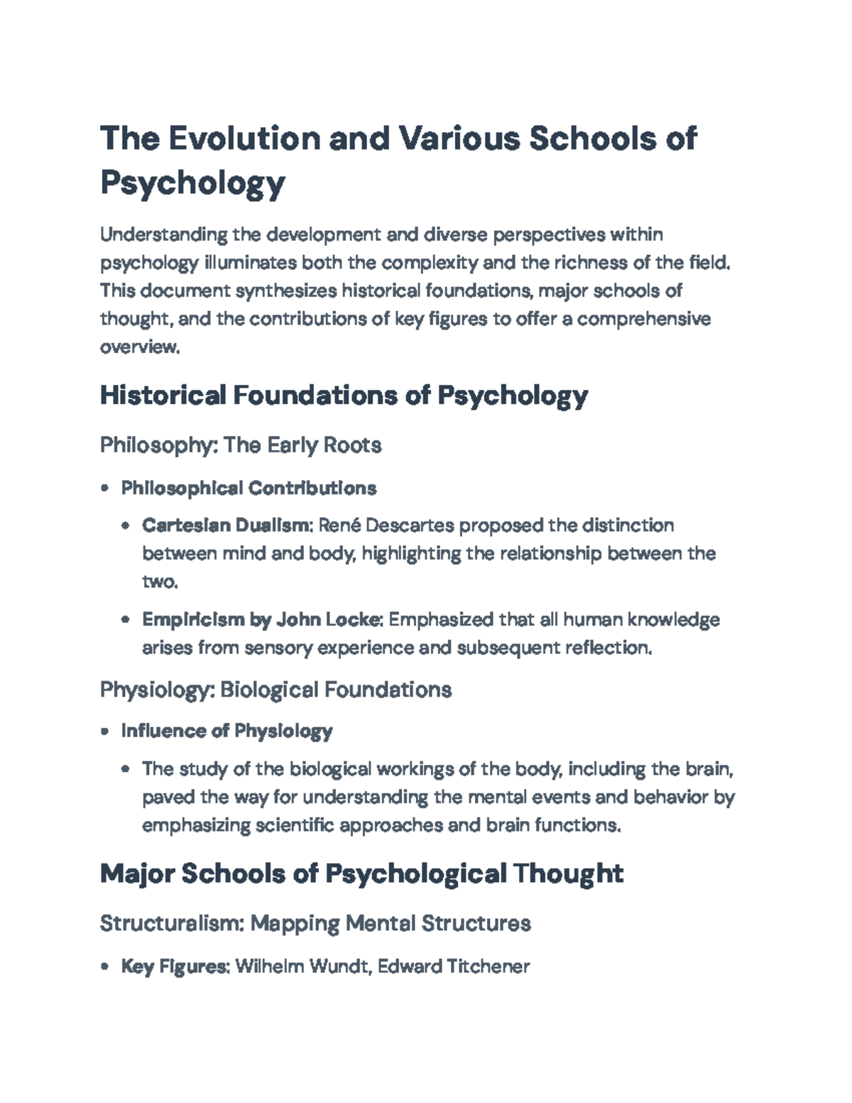 The Evolution of Psychology: Major Schools and Key Figures - The ...