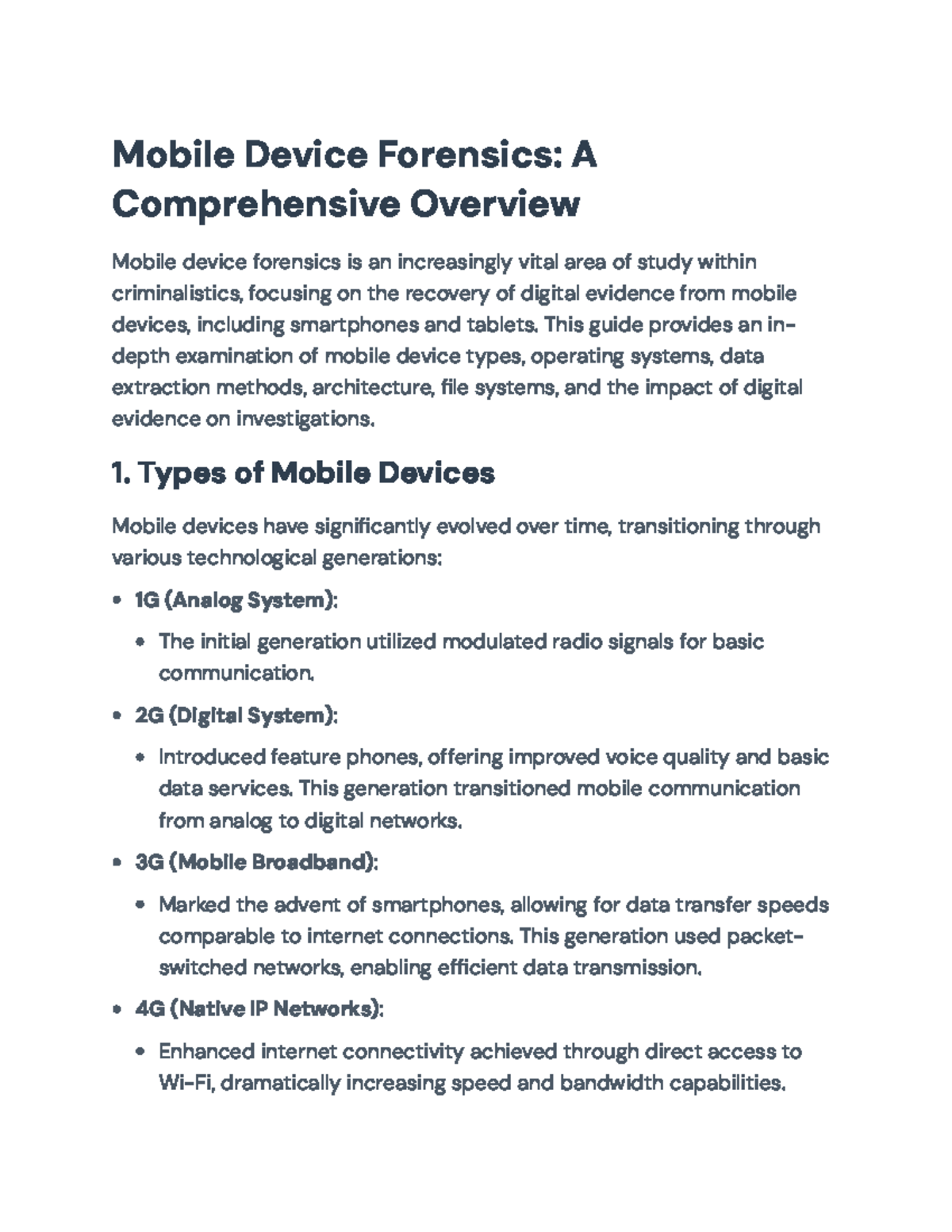 Mobile Device Forensics: An In-depth Study Guide (CIT 101) - Mobile ...